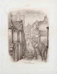 Middle Row, Croydon, 1875 (blekk)